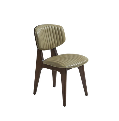 Silla de comedor moderna tapizada diseño de madera para sala de estar.