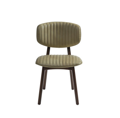 Silla de comedor moderna tapizada diseño de madera para sala de estar.