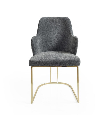 Silla de lujo con brazos, diseñada de forma moderna y nueva.