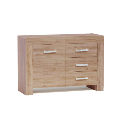 Conjunto de estantería para sala de estar: vitrina, cómoda 4 piezas. Muebles de madera estantería.