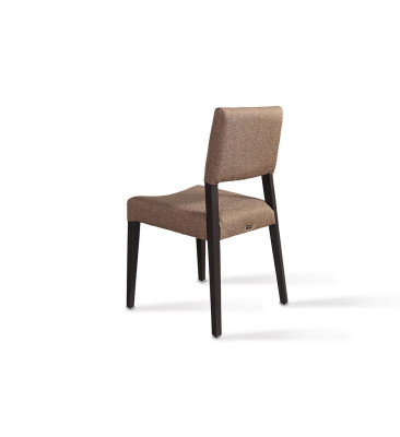 Silla de diseñador tapizada en tela de lujo, mobiliario de comedor.