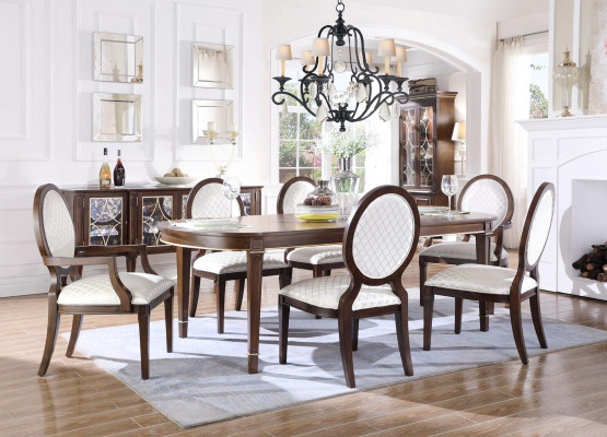Mesa de comedor conjunto de mesa de comedor 4 sillas 2 sillas con reposabrazos conjunto de comedor.