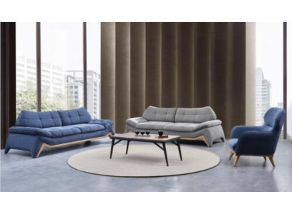 Moderna sala de estar conjunto de sofá 3+3 plazas sillón tapizado conjunto de sofás.