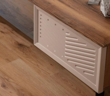 Elegante salón pared de diseñador RTV de madera mesa de centro 2 estantes