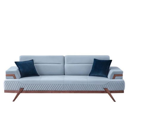 Sofás modernos de diseño Azul de 3 plazas Sofás tapizados en cuero Nuevos