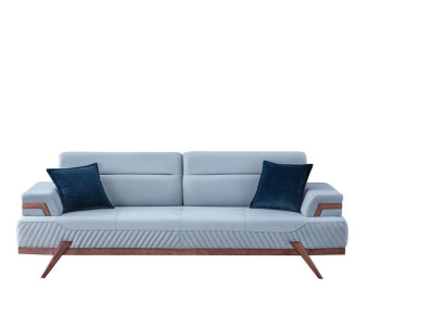 Sofás modernos de diseño Azul de 3 plazas Sofás tapizados en cuero Nuevos