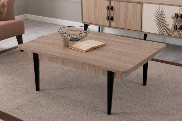 Moderna sala de estar conjunto mueble de TV lujosa mesa de centro muebles de madera.
