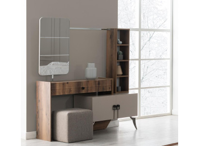 Moderna tocador de madera para dormitorio con espejo muebles de lujo de diseño.