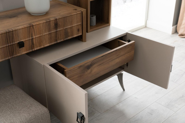 Moderna tocador de madera para dormitorio con espejo muebles de lujo de diseño.