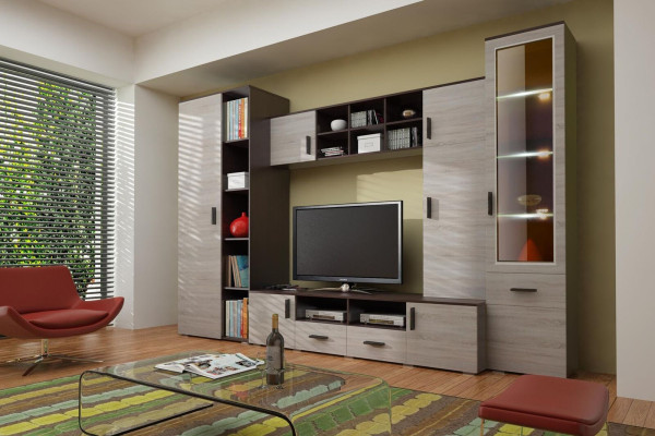 Estantería de pared para sala de estar, armario de TV, armarios de pared, estante de madera, muebles de sala de estar nuevos.