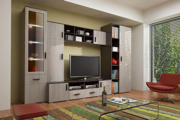 Estantería de pared para sala de estar, armario de TV, armarios de pared, estante de madera, muebles de sala de estar nuevos.