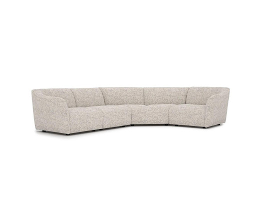 Conjunto de lujo de sofá esquinero en forma de L con cojines para la sala de estar, mesa de café y mesita auxiliar nuevos.