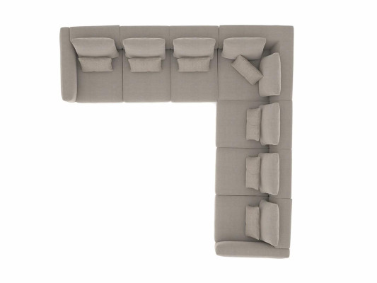 Sofá esquinero en forma de L de diseño, juego de muebles tapizados, textil nuevo.