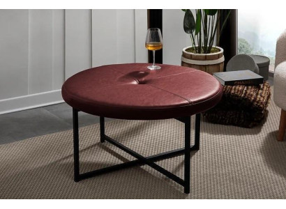 Mesa de centro con nueva tapa de cuero de alta calidad, nuevos muebles de sala de estar en color castaño.