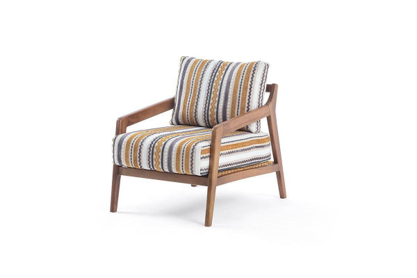 Sala de estar Lounge Diseñador Moderno Sofá de una plaza de tela con cojines