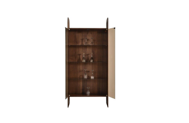 Vitrina armario de lujo de madera estilo marrón vidrio nuevo armarios vitrina