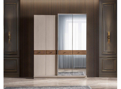 Elegante armario de lujo con estilo moderno beige muebles de dormitorio