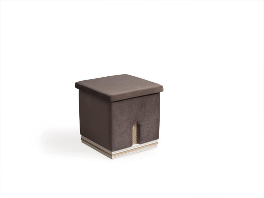 Taburete de diseñador marrón Lujo Banco Acolchado Asiento Relax Estilo Moderno nuevo