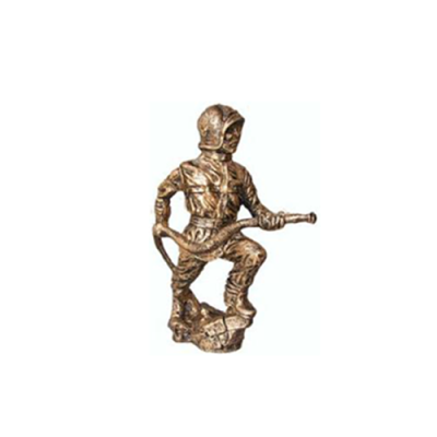 Escultura bombero estilo antiguo figura arte moderno extinción 25 cm.