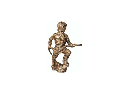 Escultura bombero estilo antiguo figura arte moderno extinción 25 cm.