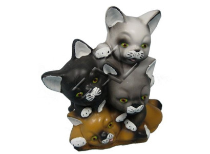 Diseño de estatua de jardín de figura de gato, escultura de figuras de figuras de decoración nueva.