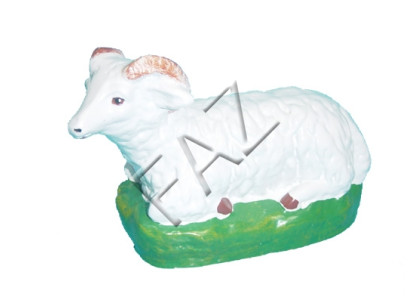 Diseño de cordero acostado Figura Estatua de jardín Escultura Figuras Esculturas Decoración Nueva.