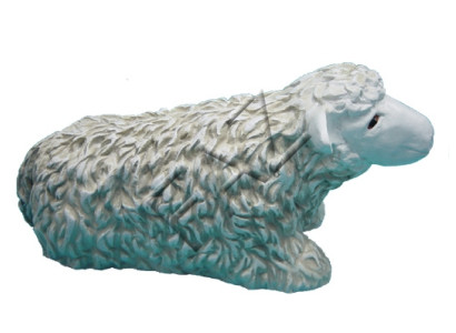 Diseño de oveja acostada figura jardín estatua escultura figuras esculturas decoración nuevo