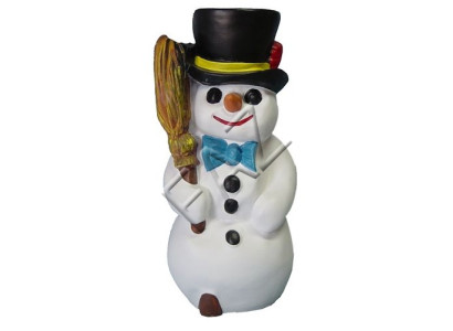 Gran figura de muñeco de nieve para jardín, estatua, escultura, decoración navideña.