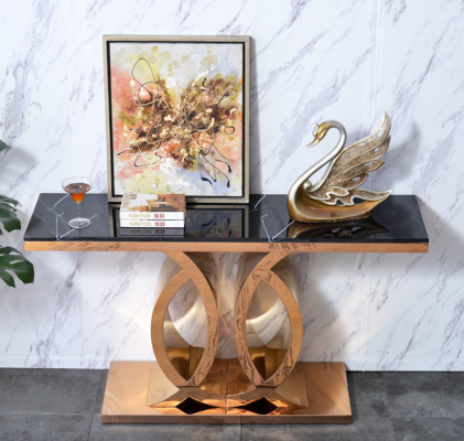 Mesa de consola de diseñador de madera Mesa consola Consolas de lujo