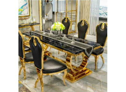 Mesa de comedor de acero inoxidable para cocina moderna diseño de mesa de metal.