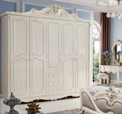 Armario barroco estilo antiguo rococó armarios de dormitorio de madera maciza nuevos