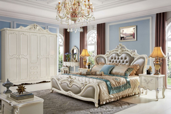 Armario barroco estilo antiguo rococó armarios de dormitorio de madera maciza nuevos