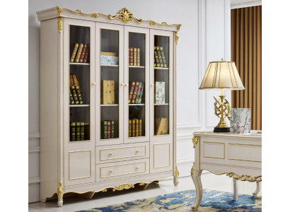Armario Libros Oficina Estante Barroco Estanterías Rococó Armarios Nuevo Madera maciza