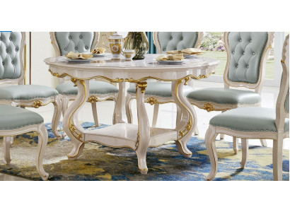Mesa de comedor redonda Mesa de centro redonda Diseño de mesa de madera maciza Comedor 135cm