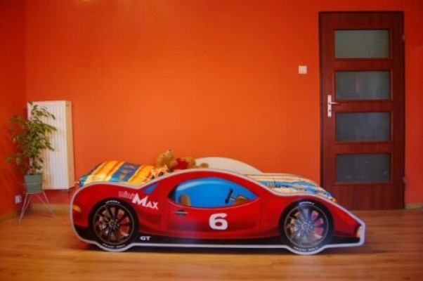 Cama de niño Cama Camas Coche deportivo Vehículo Cama de niño Policía Cama juvenil Sueño
