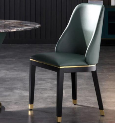 Silla Sillas Diseño Sillón Madera Tapizado Clásico Muebles de comedor de madera maciza