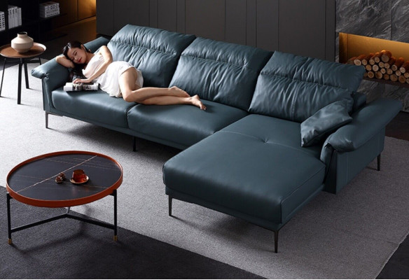 Sofá rinconera moderno y elegante para sala de estar, diseño de paisaje de asiento, tapicería.