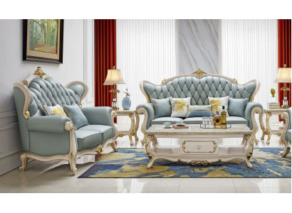 Conjunto de sofás 3 2 plazas Sofá Asiento Sofá cojín Juego de cojines Clásico de madera maciza