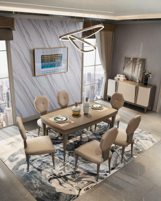 Grupo de mesa para comer, juego de comedor, mesa de salón de madera diseño de mesas.