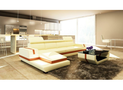 Sofá esquinero de diseño moderno Big de cuero, conjunto de sofás esquineros para la sala de estar.