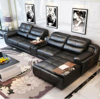 Sofá sofá esquinero en forma de L tapizado moderno asiento de relax lujo muebles paisaje de vida