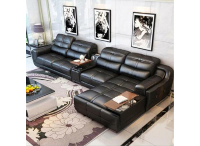 Sofá sofá esquinero en forma de L tapizado moderno asiento de relax lujo muebles paisaje de vida