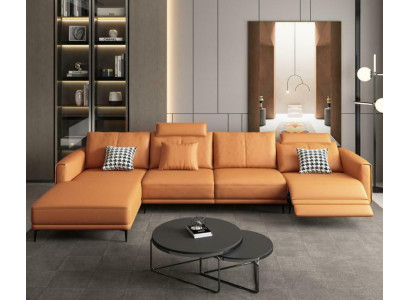 Sofá Sofá moderno Relax Asiento Lujo Muebles Paisaje Sala de estar Sofá esquinero en forma de L Acolchado
