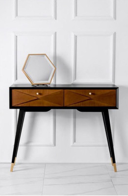 Mesa de consola mesa consola cómoda mesa auxiliar madera moderna lujo marrón diseño