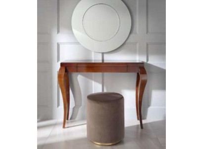 Consola Mesa Taburete Tocador Aparador Madera Marrón Muebles Mesas Conjunto de 2 piezas.