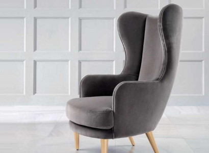 Sillón orejero Sillón Sillón club Sillón cocktail Sillón de lujo Asiento gris Asiento Sala de estar