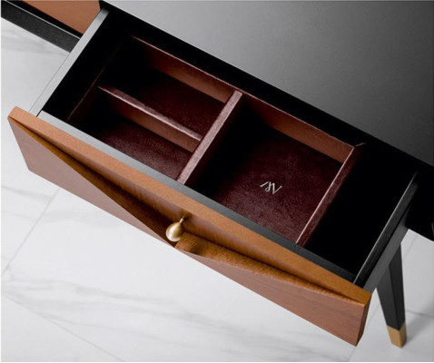 Mesa de consola consola cómoda aparador madera moderna lujo diseño marrón nuevo