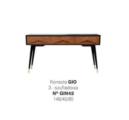 Mesa de consola consola cómoda aparador madera moderna lujo diseño marrón nuevo