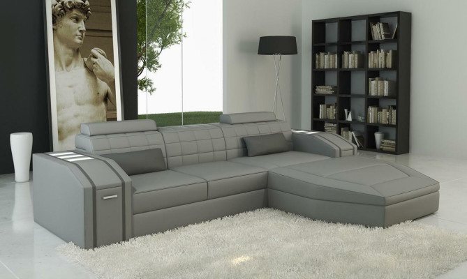 Diseño de sofá esquinero acolchado de cuero sofás conjunto de sofás de salón XXL