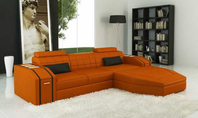 Diseño de sofá esquinero acolchado de cuero sofás conjunto de sofás de salón XXL